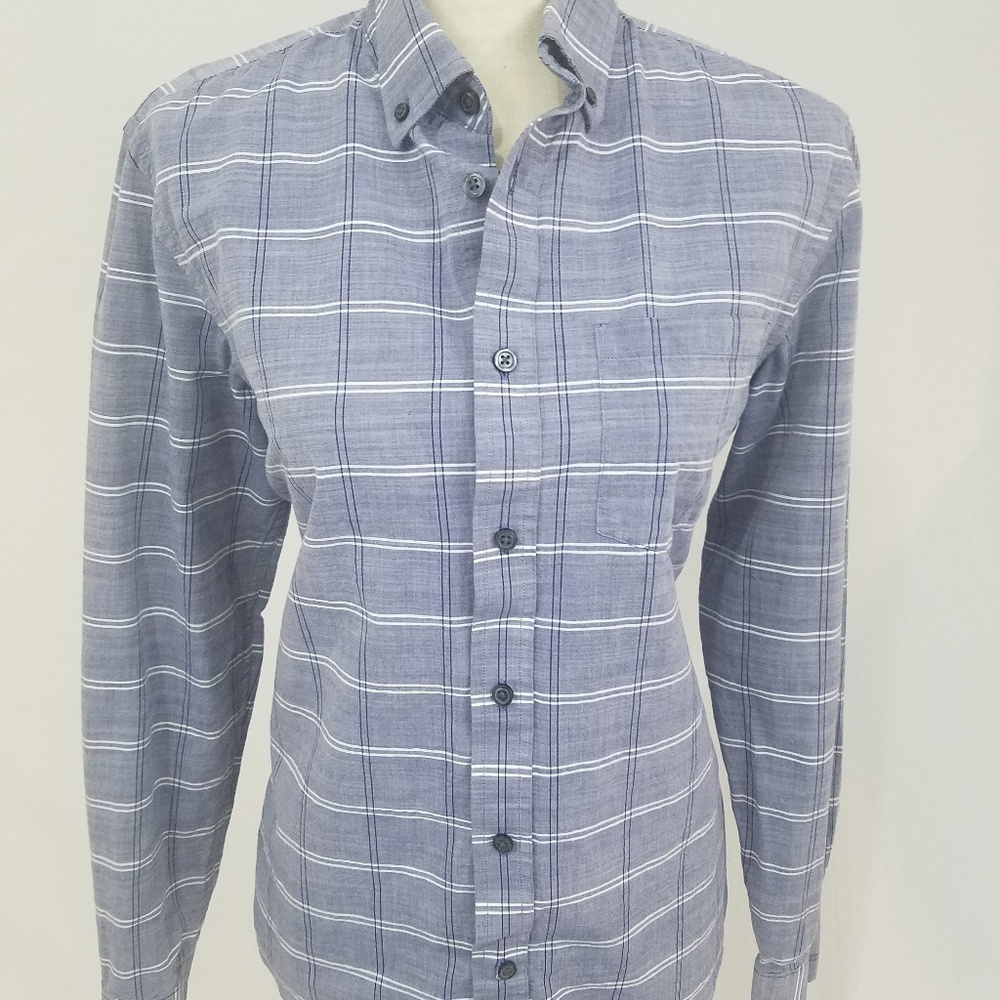 Plaid Banana Republic button front dress shirt - Picture 1 of 4